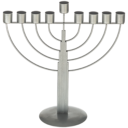 פמוט מנורה מעוצב לחנוכה, בעיצוב מודרני, מתאים כמתנה ליודאיקה או לבית חדש.