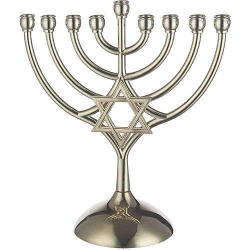 פמוט מעוצב לנרות, בעיצוב מודרני עם מגן דוד, מתאים למתנות יודאיקה לחתונה או לבית חדש.