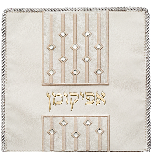 סט כיסוי טלית ותפילין מעוצב עם רקמה ייחודית בשילוב אבנים מבריקות. מתאים למתנה ייחודית.