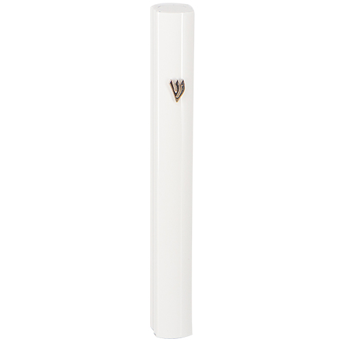מזוזה אלומיניום 12 ס"מ לבן "ש" מתכת