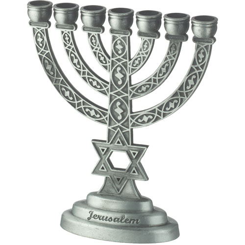 מנורה 7 קנים גימור פיוטר 10 ס"מ