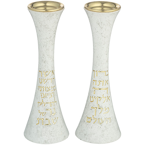 זוג פמוטים ציפוי זהב"פולימר" מהודרים 19 ס"מ